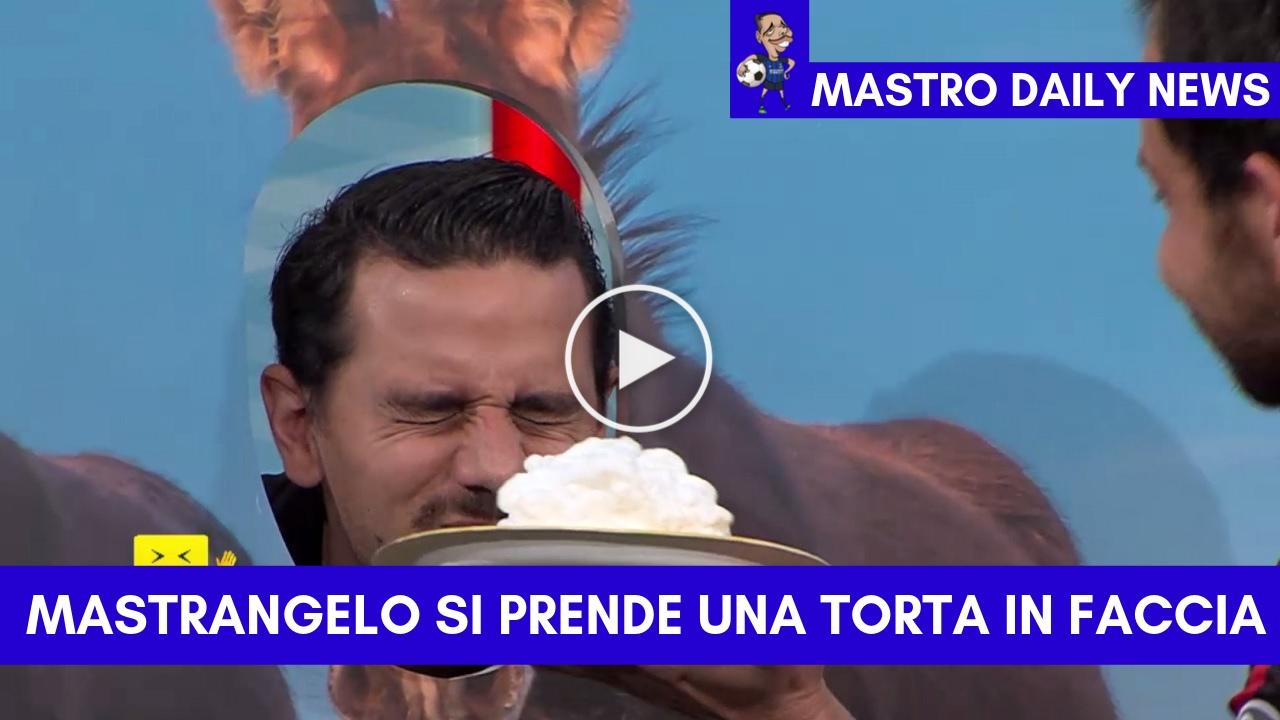 Mastrangelo si prende una torta in faccia